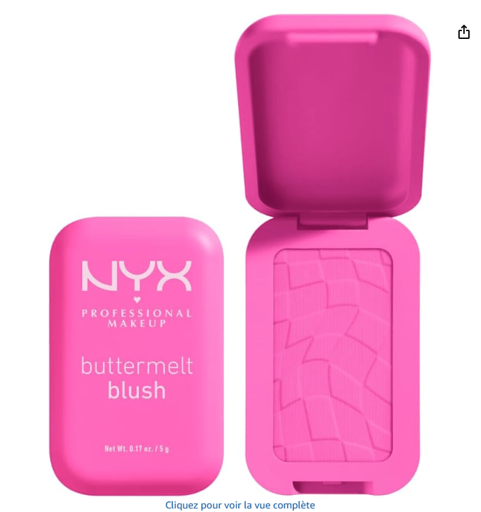 Les ingrédients du NYX Buttermelt Blush — Beurre de karité, mangue, amande