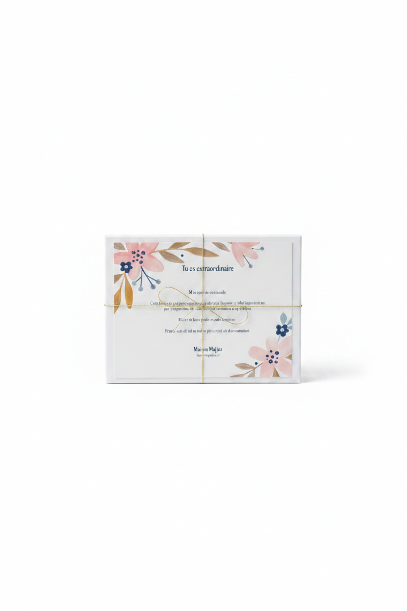Sachet Papeterie Personnalisé – Sticker Prénom Argenté | Maison Majjaa