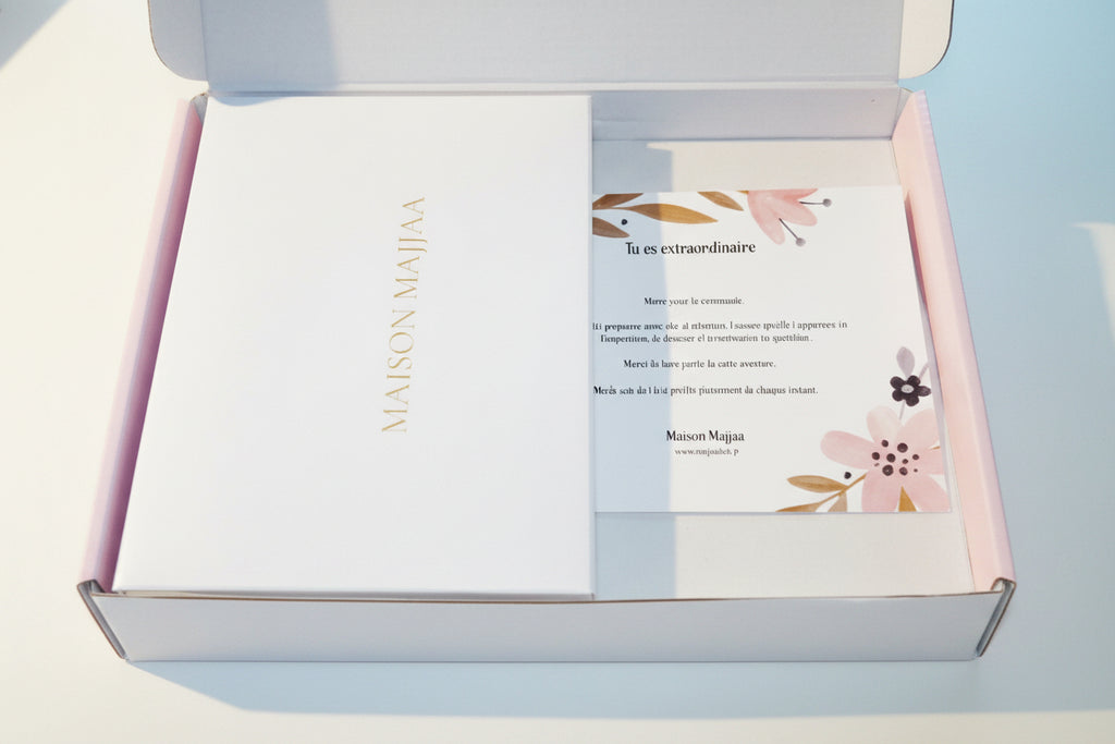 Coffret Cadeau Papeterie Rose – "Tu es extraordinaire" | Maison Majjaa