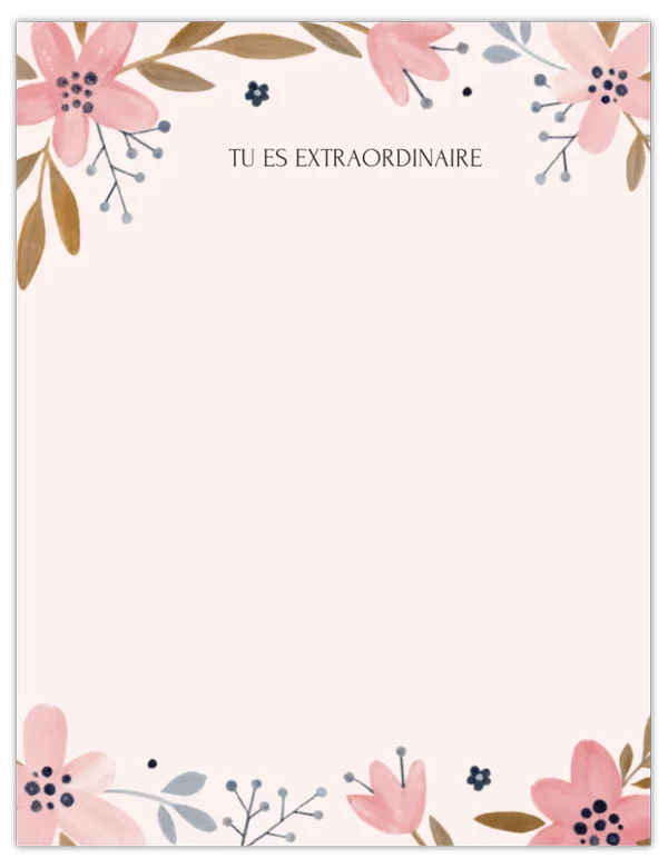Ensemble papeterie intention "Tu es incroyable" Version CLASSIC