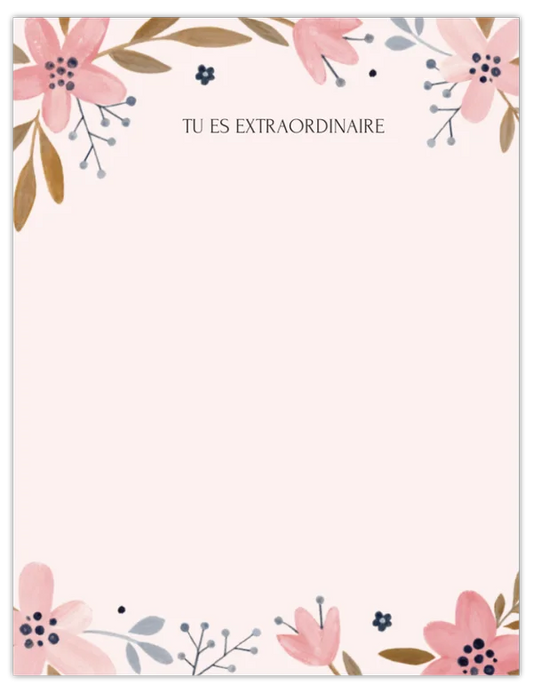 Ensemble papeterie intention "Tu es incroyable" Version CLASSIC