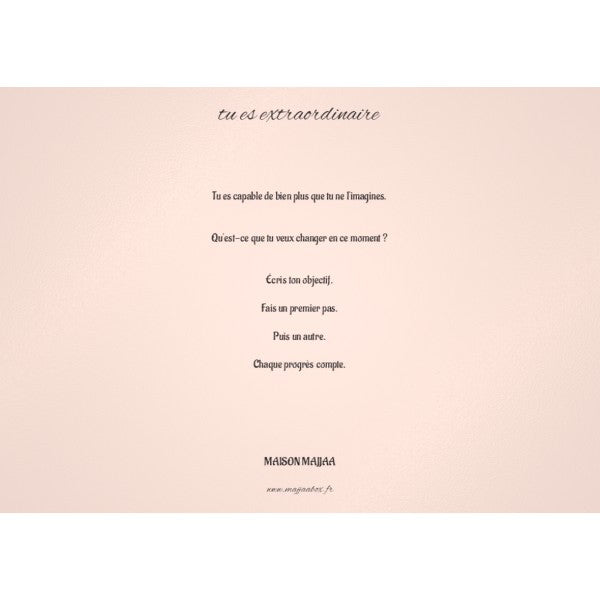 Ensemble papeterie intention "Tu es incroyable" Version CLASSIC