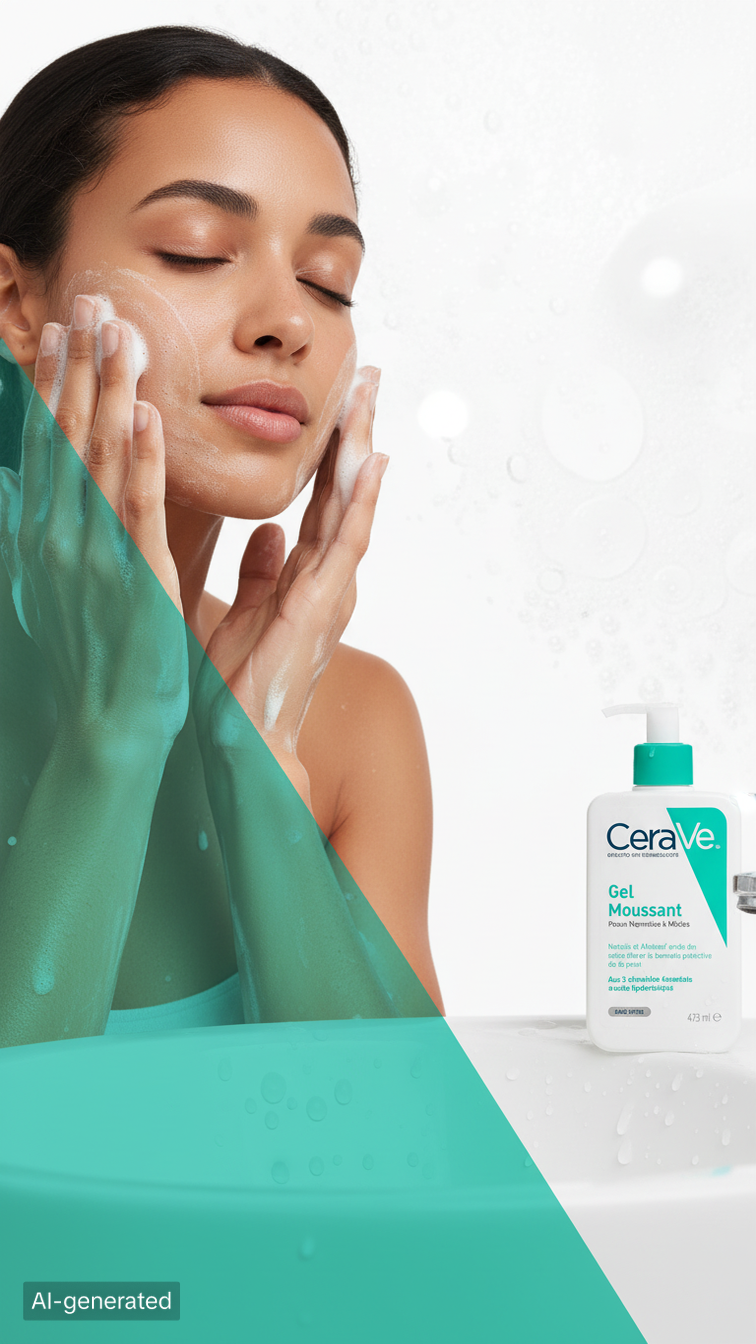 CeraVe Gel Moussant Nettoyant Visage 473 ml - Votre Solution Douce et Efficace pour un Teint Éclatant