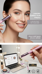 Lamora Pinceau Correcteur – Pinceau Anti-Cernes Professionnel Poils Synthétiques