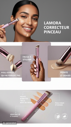 Lamora Pinceau Correcteur – Pinceau Anti-Cernes Professionnel Poils Synthétiques