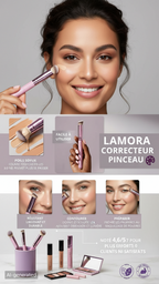 Lamora Pinceau Correcteur – Pinceau Anti-Cernes Professionnel Poils Synthétiques