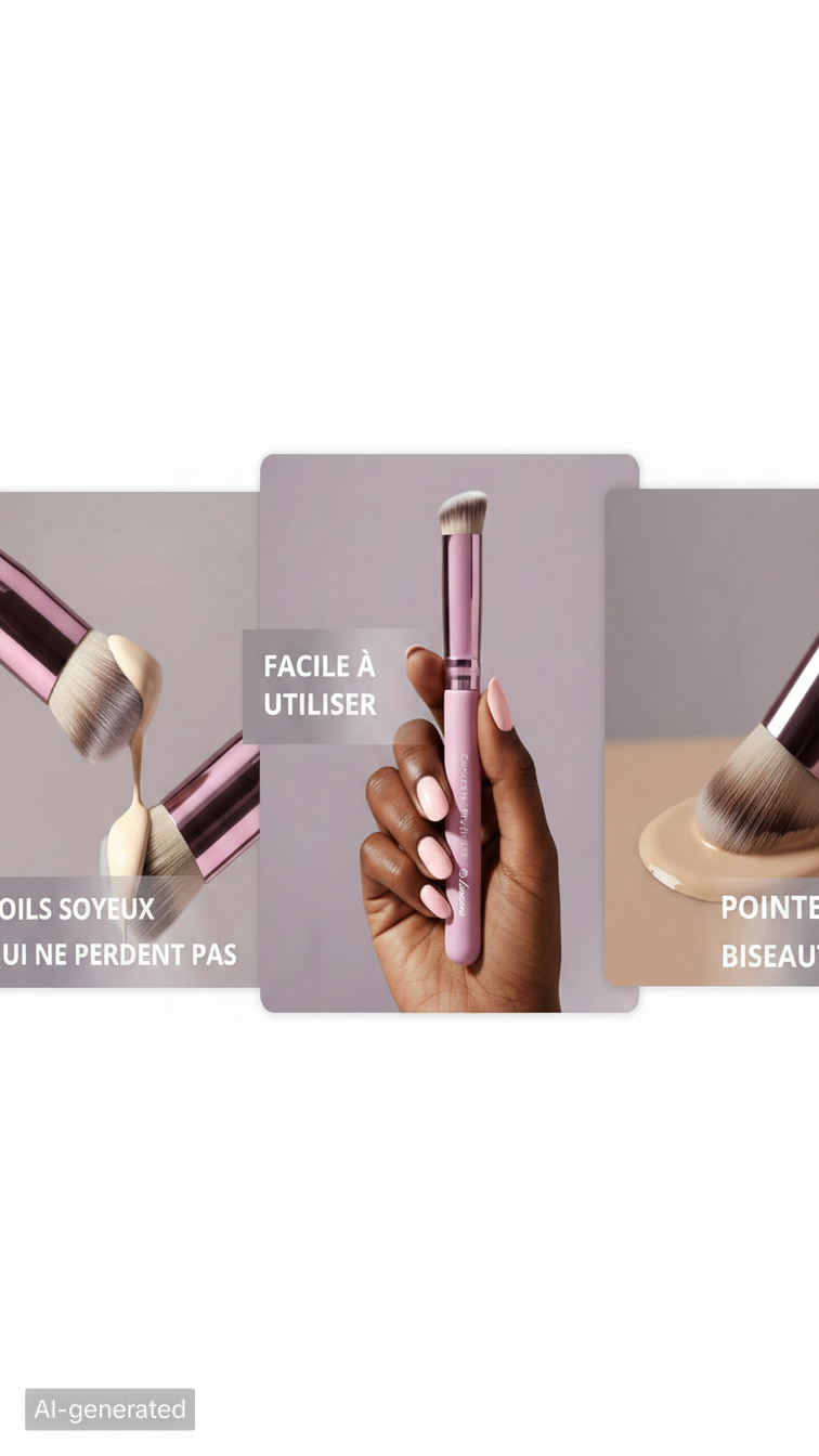 Lamora Pinceau Correcteur – Pinceau Anti-Cernes Professionnel Poils Synthétiques