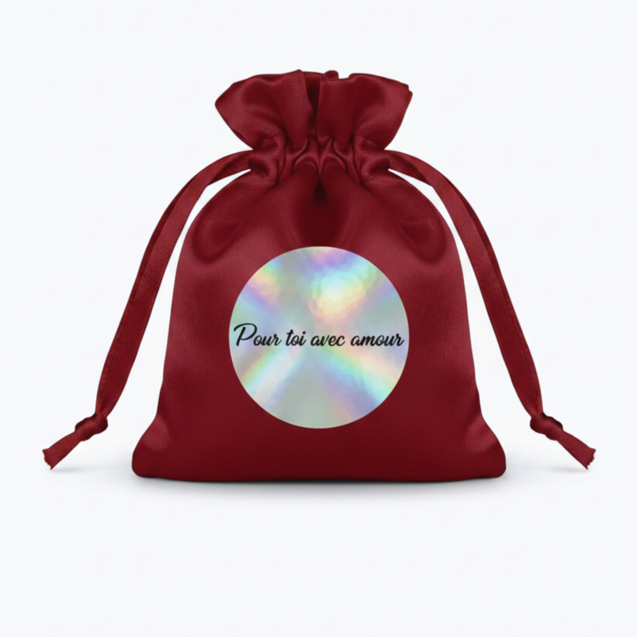 Mini Pochette Satin Rouge – Pour toi avec amour