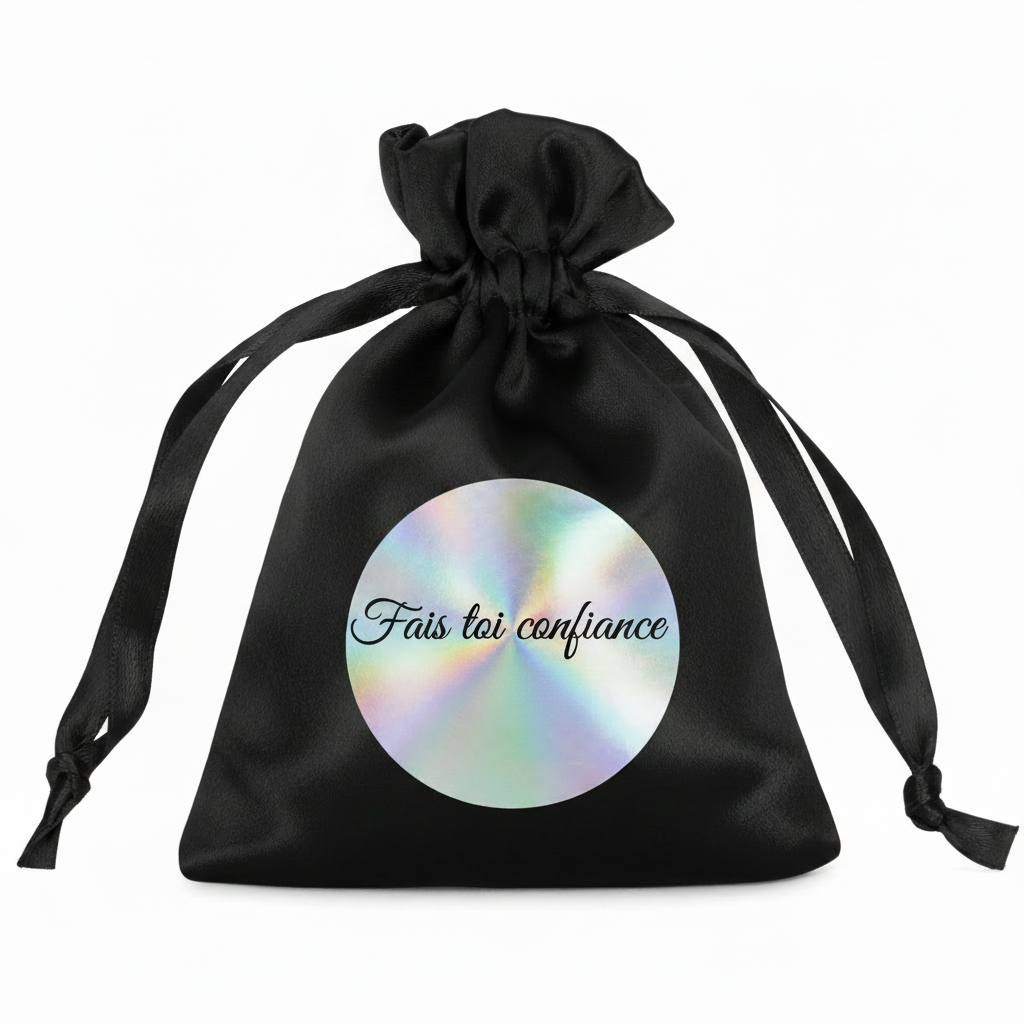 Fais toi confiance – Pochette Satin Noire | Majjä