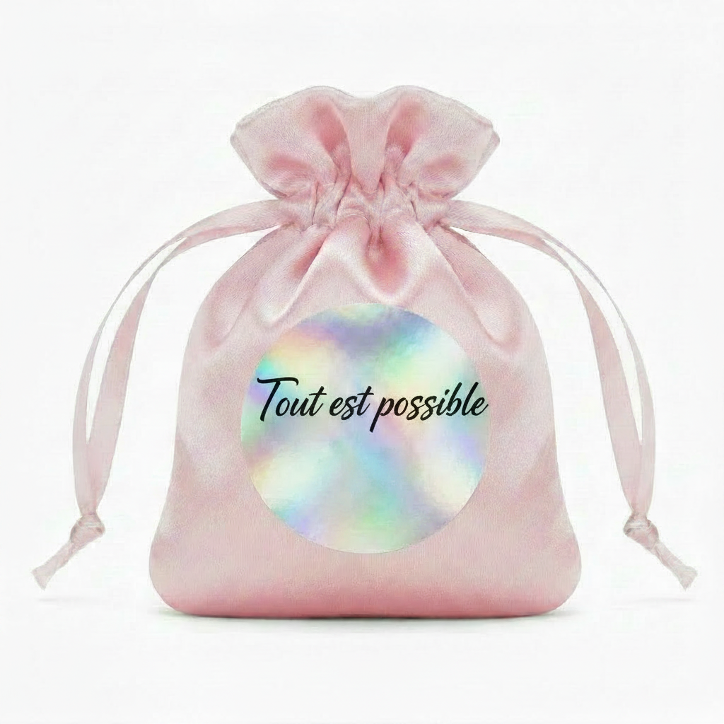 Tout est possible – Pochette Satin Rose | Majjä