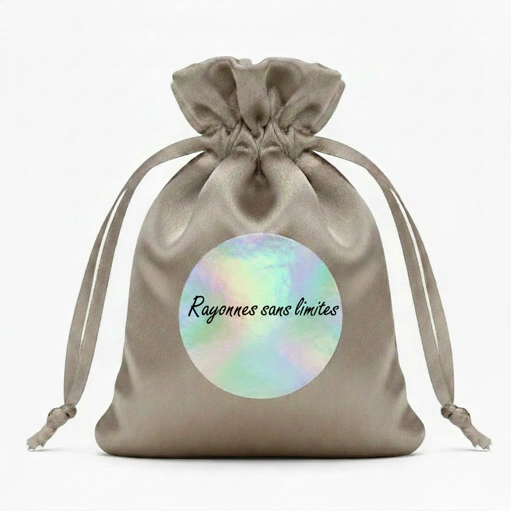 Rayonnes sans limites – Pochette Satin Taupe | Majjä