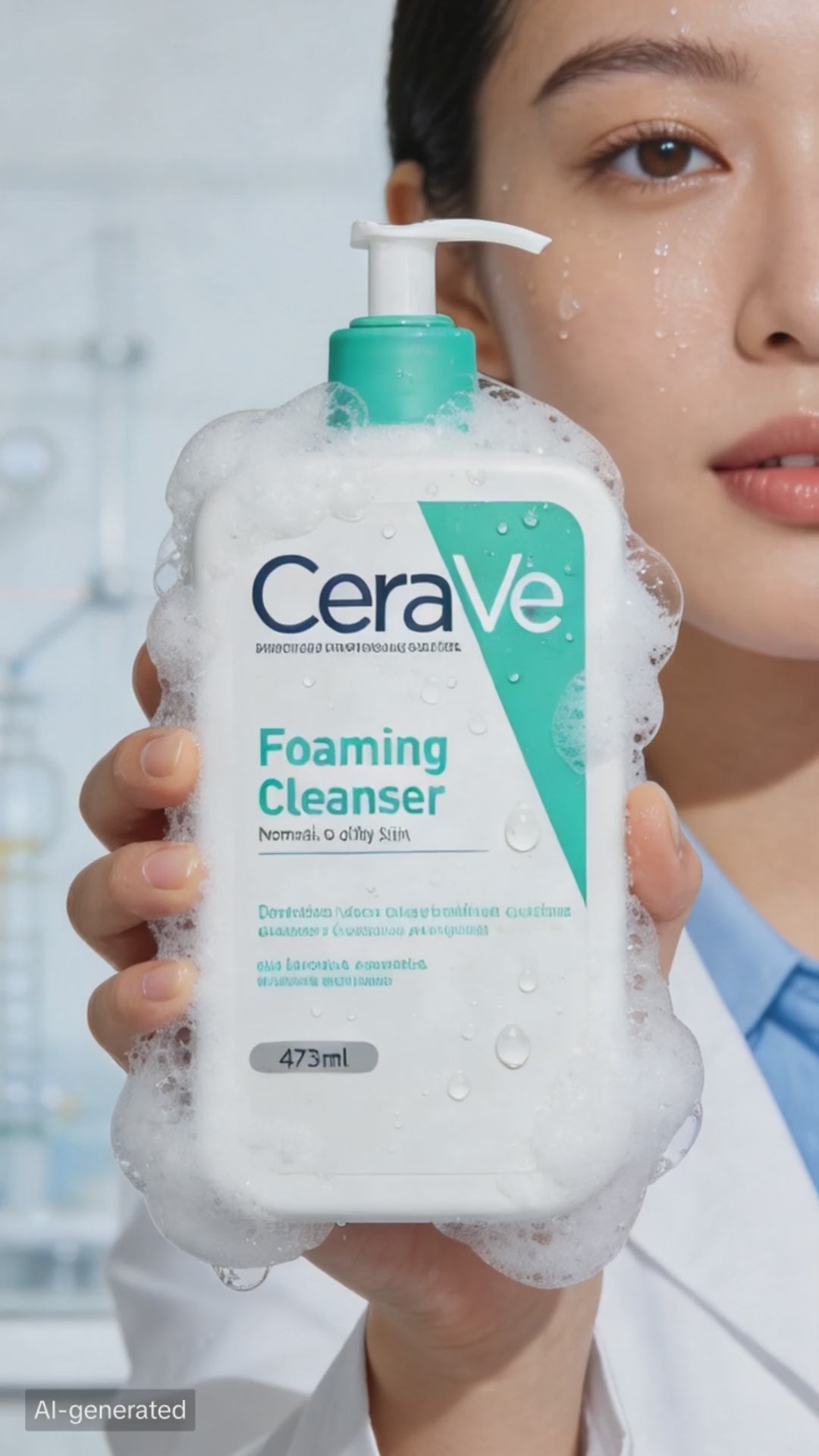 CeraVe Gel Moussant Nettoyant Visage 473 ml - Votre Solution Douce et Efficace pour un Teint Éclatant