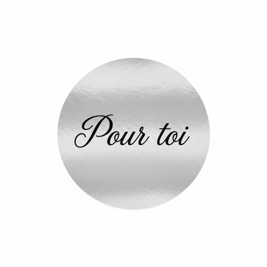 Sticker argenté sans arc en ciel Pour toi