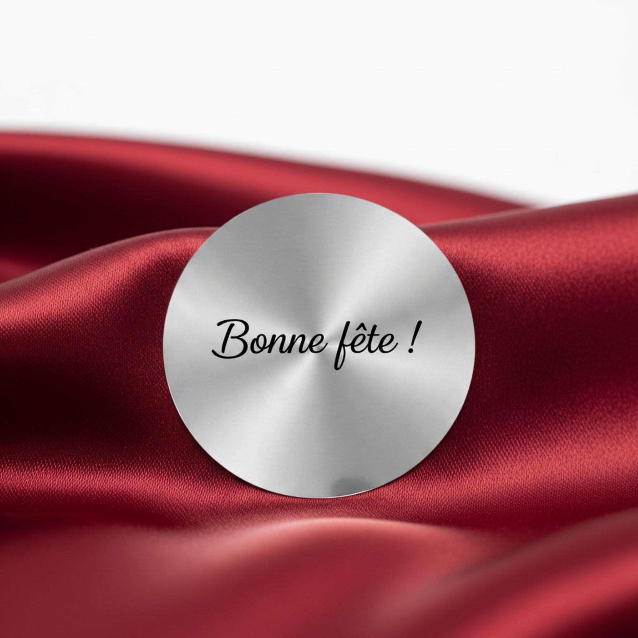 Zoom sticker argenté – Bonne fête ! sans Majjä